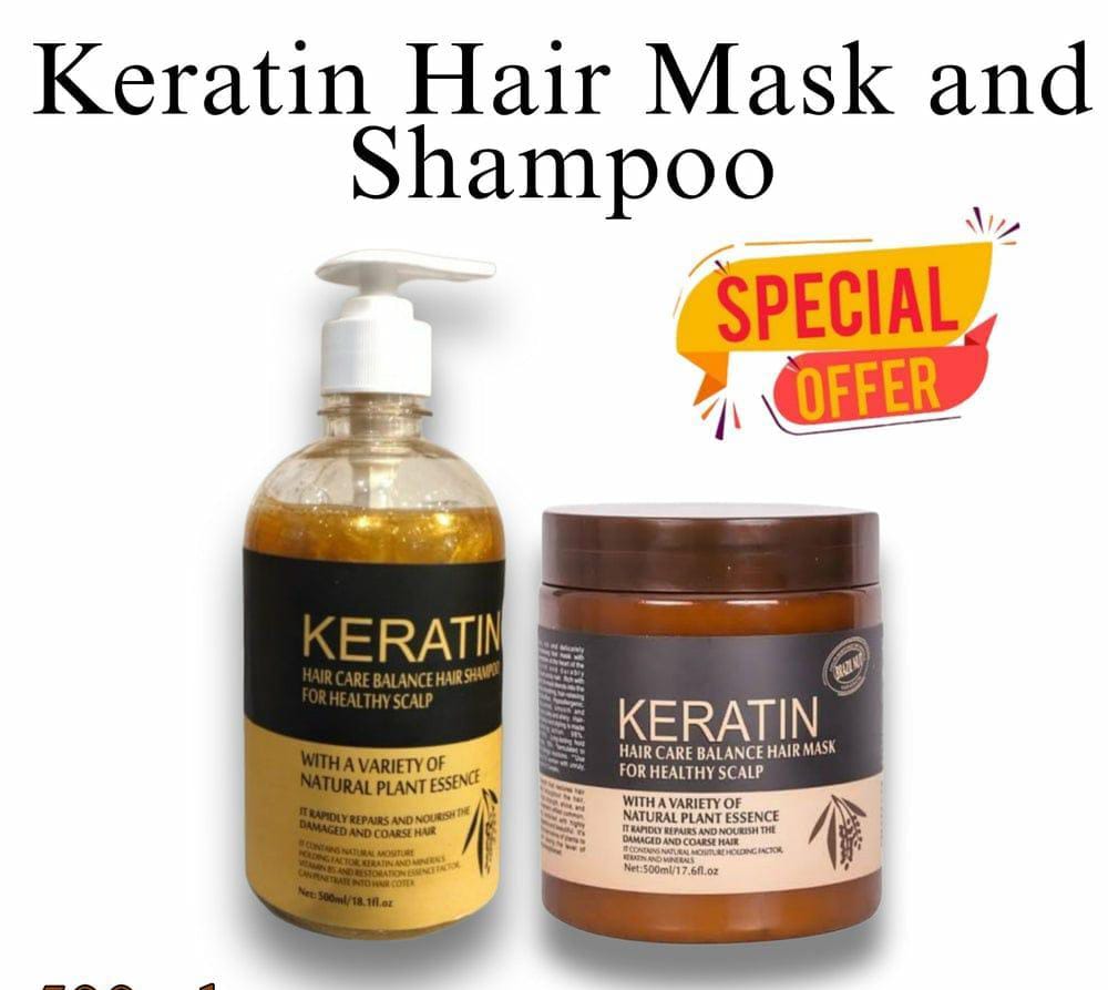 Deals Keratin Brazilian Hair Mask+Shampoo - Haya By Rabi