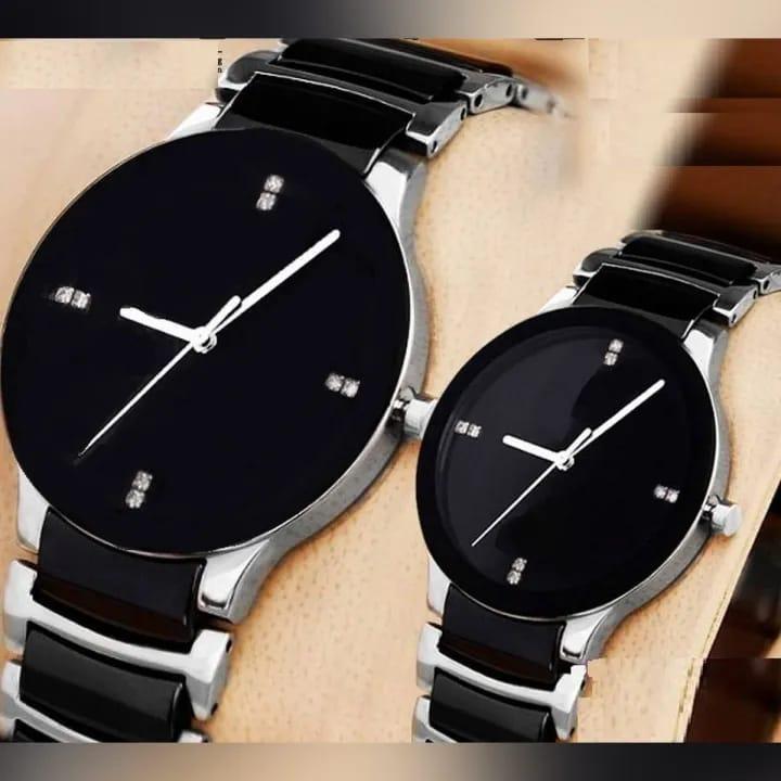 STYLISH UNISEX COUPLE WATCHES -SET OF 2 WITH QUARTZ MOVEMENT - Haya By Rabi