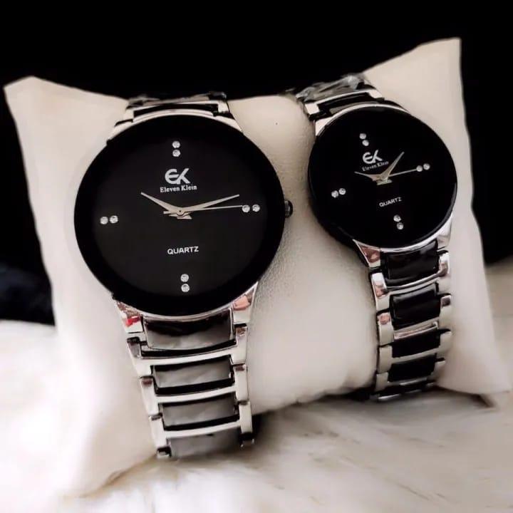 STYLISH UNISEX COUPLE WATCHES -SET OF 2 WITH QUARTZ MOVEMENT - Haya By Rabi