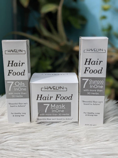 3 In 1 DEAL Havelyn Hair food OIL+Shampo+Mask - Haya By Rabi