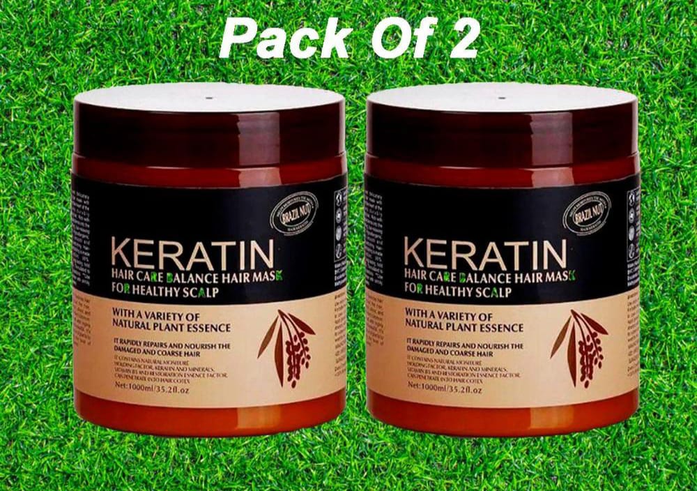 Buy 1 Get 1 free Keratin Hair Mask 1000ml (Pack 2) Original - Haya By Rabi