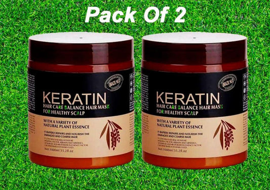 Buy 1 Get 1 free Keratin Hair Mask 1000ml (Pack 2) Original - Haya By Rabi