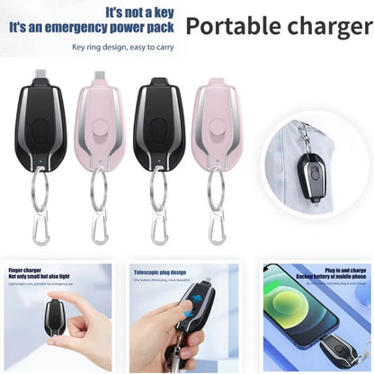 Mini Power Keychain Mobile Charger & Power Bank - Haya By Rabi