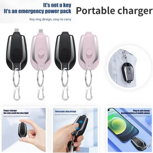 Mini Power Keychain Mobile Charger & Power Bank - Haya By Rabi