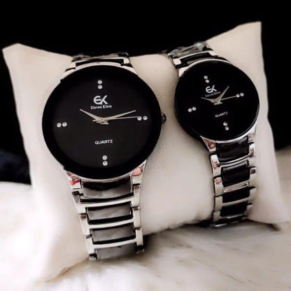 STYLISH UNISEX COUPLE WATCHES -SET OF 2 WITH QUARTZ MOVEMENT - Haya By Rabi