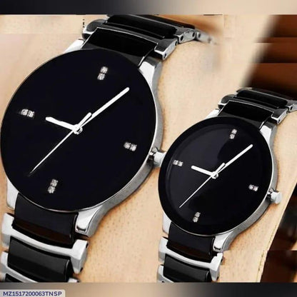 STYLISH UNISEX COUPLE WATCHES -SET OF 2 WITH QUARTZ MOVEMENT - Haya By Rabi